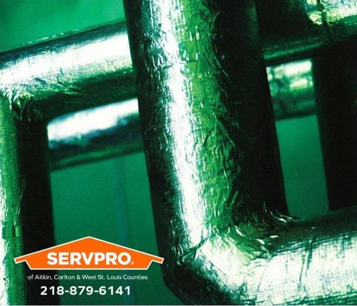 Commercial pipes are insulated to prevent freezing.